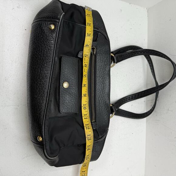 Vintage PRADA Black Tessuto Nylon Vitello Leather Trim Shoulder Tote Bag Y2K - Picture 11 of 16